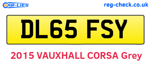 DL65FSY are the vehicle registration plates.