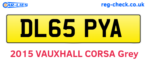 DL65PYA are the vehicle registration plates.