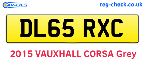 DL65RXC are the vehicle registration plates.
