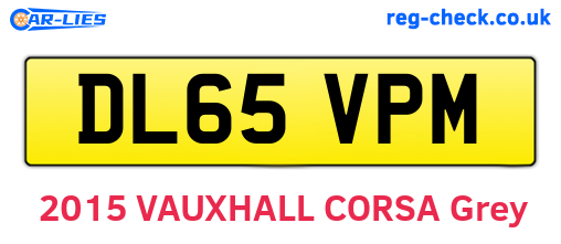 DL65VPM are the vehicle registration plates.