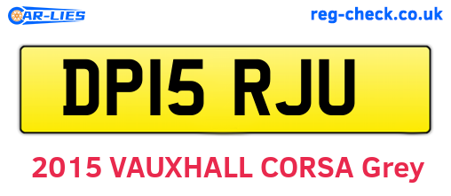 DP15RJU are the vehicle registration plates.