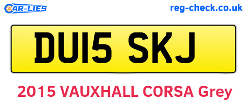 DU15SKJ are the vehicle registration plates.