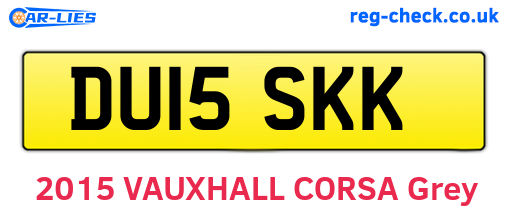 DU15SKK are the vehicle registration plates.