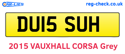DU15SUH are the vehicle registration plates.