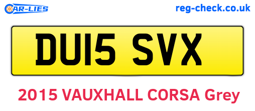 DU15SVX are the vehicle registration plates.