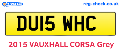 DU15WHC are the vehicle registration plates.