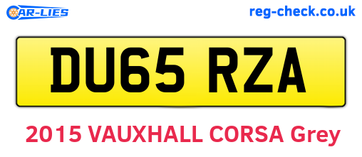 DU65RZA are the vehicle registration plates.