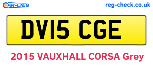 DV15CGE are the vehicle registration plates.