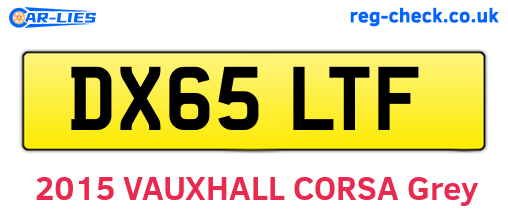 DX65LTF are the vehicle registration plates.