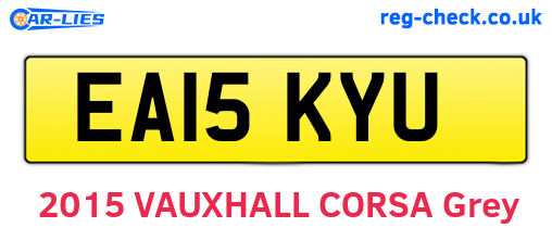EA15KYU are the vehicle registration plates.
