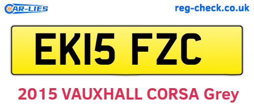 EK15FZC are the vehicle registration plates.