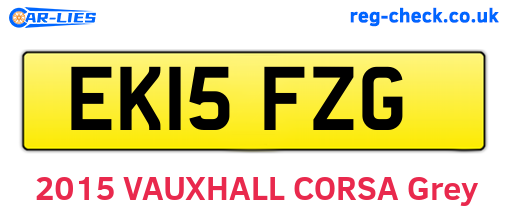 EK15FZG are the vehicle registration plates.