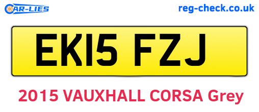 EK15FZJ are the vehicle registration plates.