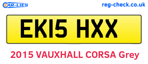 EK15HXX are the vehicle registration plates.