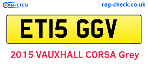 ET15GGV are the vehicle registration plates.