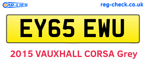 EY65EWU are the vehicle registration plates.