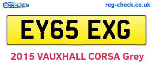 EY65EXG are the vehicle registration plates.