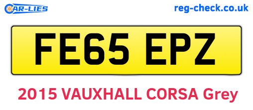 FE65EPZ are the vehicle registration plates.
