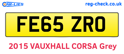 FE65ZRO are the vehicle registration plates.