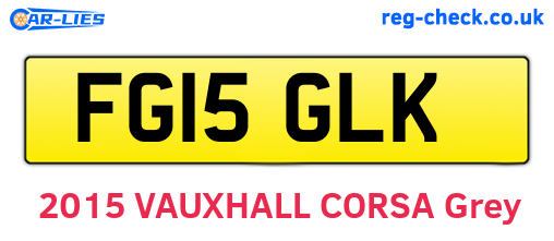 FG15GLK are the vehicle registration plates.
