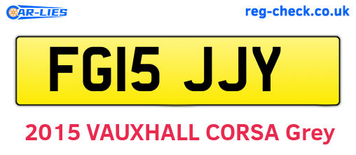FG15JJY are the vehicle registration plates.