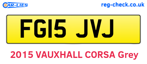 FG15JVJ are the vehicle registration plates.