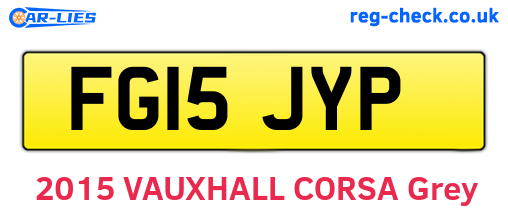 FG15JYP are the vehicle registration plates.