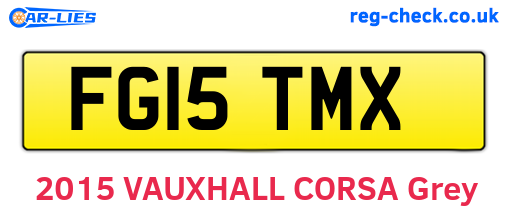 FG15TMX are the vehicle registration plates.