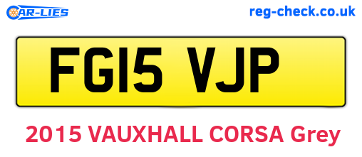 FG15VJP are the vehicle registration plates.