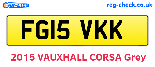 FG15VKK are the vehicle registration plates.