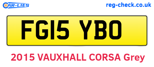 FG15YBO are the vehicle registration plates.