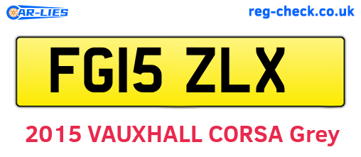 FG15ZLX are the vehicle registration plates.
