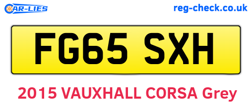 FG65SXH are the vehicle registration plates.