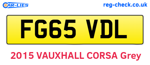 FG65VDL are the vehicle registration plates.