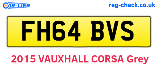 FH64BVS are the vehicle registration plates.