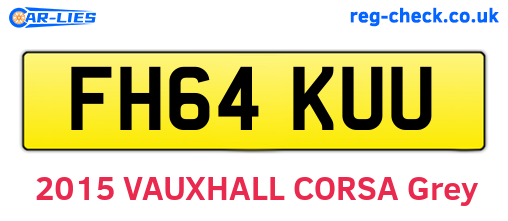 FH64KUU are the vehicle registration plates.