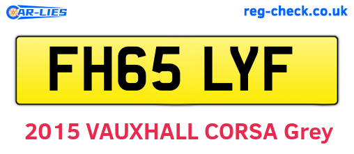 FH65LYF are the vehicle registration plates.