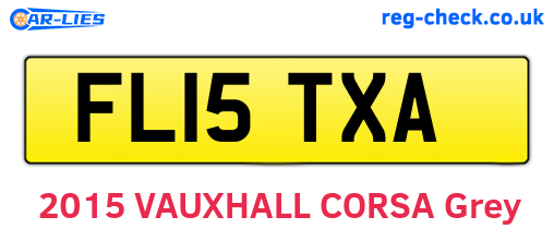FL15TXA are the vehicle registration plates.