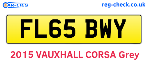 FL65BWY are the vehicle registration plates.