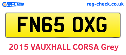 FN65OXG are the vehicle registration plates.
