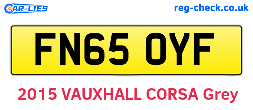FN65OYF are the vehicle registration plates.