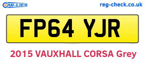 FP64YJR are the vehicle registration plates.