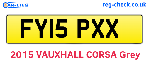 FY15PXX are the vehicle registration plates.