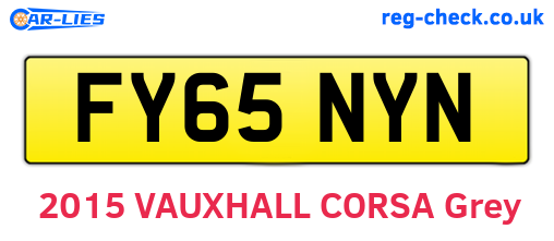 FY65NYN are the vehicle registration plates.