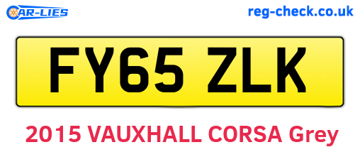 FY65ZLK are the vehicle registration plates.
