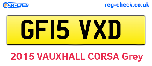 GF15VXD are the vehicle registration plates.