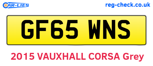 GF65WNS are the vehicle registration plates.