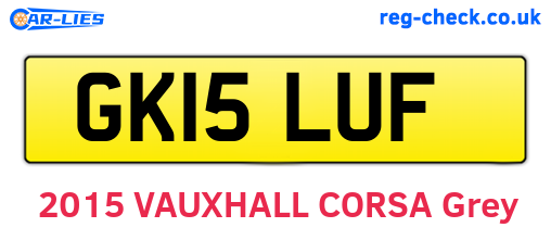 GK15LUF are the vehicle registration plates.