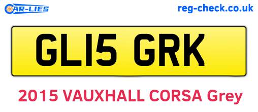 GL15GRK are the vehicle registration plates.