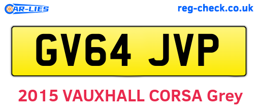 GV64JVP are the vehicle registration plates.